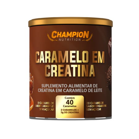 Caramelo de Creatina 40 unidades Sabor Caramelo e Brigadeiro